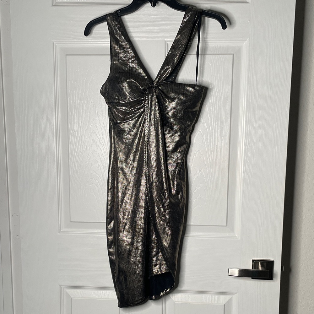 Star Wars Asymmetrical Metallic Wrap Front Tank Mini Dress Halloween Costume